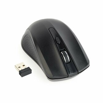 Gembird MUSW-4B-04 | Draadloze Muis | Links- en Rechtshandig | RF | 1600 DPI | Zwart