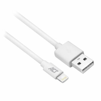 ACT AC3092 Lightning-kabel iOS 1 m Wit