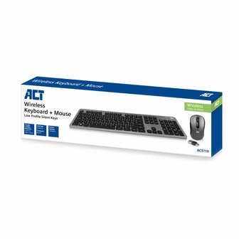 ACT AC5710 toetsenbord RF Draadloos QWERTY UK International Zwart