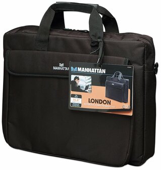 Manhattan London notebooktas 39,6 cm (15.6&quot;) Aktetas Zwart