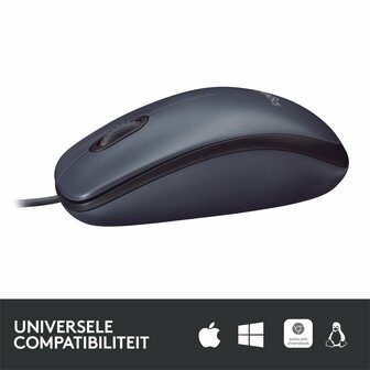 Logitech B100 | Bedrade Muis | Links- en Rechtshandig | USB-A | 800 DPI | Zwart