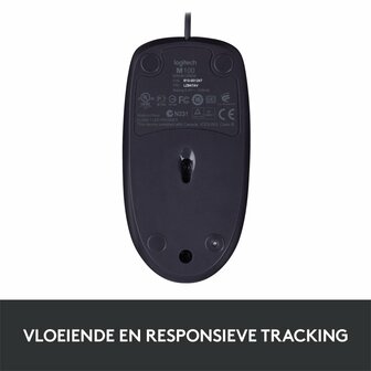 Logitech B100 | Bedrade Muis | Links- en Rechtshandig | USB-A | 800 DPI | Zwart