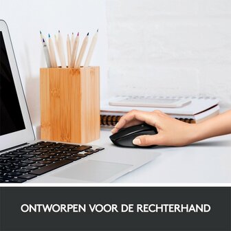 Logitech M330 Silent Plus | Draadloze Muis | Rechtshandig | RF | 1000 DPI | Zwart