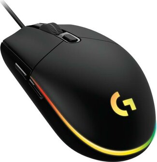 Logitech G203 Lightsync | Bekabelde Gaming Muis | Links- en Rechtshandig | USB-A | 8000 DPI | Zwart