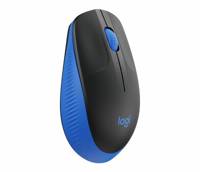 Logitech M190 | Draadloze Muis | Links- en Rechtshandig | RF | 1000 DPI | Zwart/Blauw
