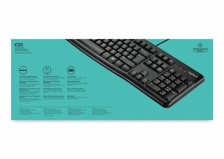 Logitech Keyboard K120 for Business toetsenbord USB QWERTY US International Zwart