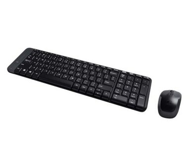 Logitech MK220 | Draadloze Desktop Set | Compact Toetsenbord + Muis | Zwart