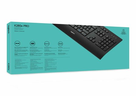 Logitech K280e toetsenbord USB QWERTY US International Zwart