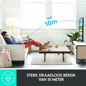 Logitech K400 | Draadloos Toetsenbord met Touchpad | QWERTY