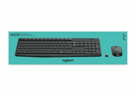 Logitech MK235 toetsenbord RF Draadloos QWERTY US International Grijs