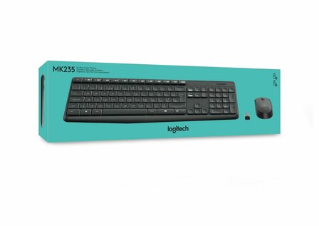 Logitech MK235 toetsenbord RF Draadloos QWERTY US International Grijs