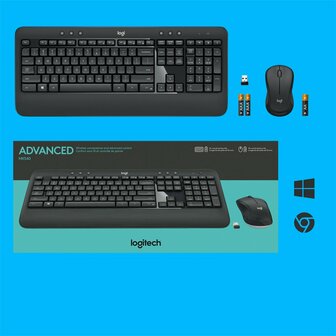 Logitech MK540 | Draadloze Muis en Toetsenbordcombo | QWERTY