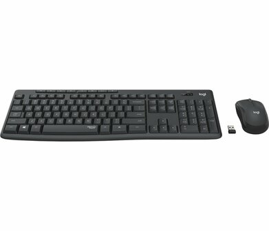 Logitech MK295 Silent Wireless Combo toetsenbord RF Draadloos QWERTY US International Zwart