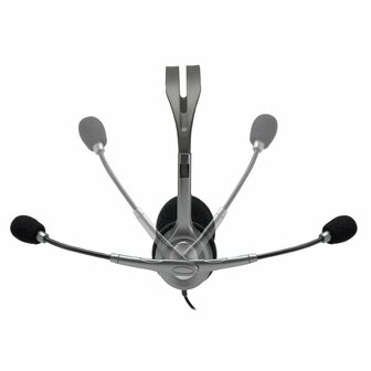 Logitech H110 | On-Ear Bedraade 3,5mm Koptelefoon met Microfoon | Zwart/Zilver