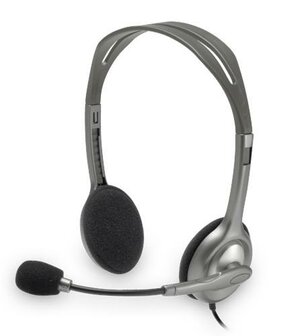 Logitech H110 | On-Ear Bedraade 3,5mm Koptelefoon met Microfoon | Zwart/Zilver