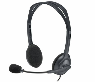 Logitech H111 | On-Ear Bedraade 3,5mm Koptelefoon met Microfoon | Grijs