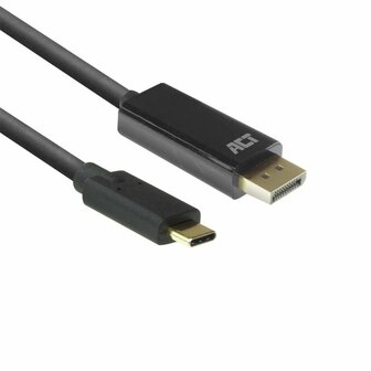 ACT AC7325 video kabel adapter 2 m USB Type-C DisplayPort Zwart