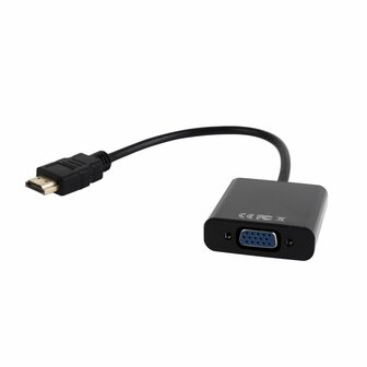 Gembird A-HDMI-VGA-03 video kabel adapter 0,15 m Zwart