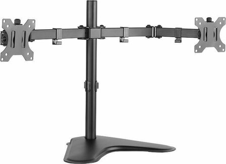 LogiLink BP0045 | Verstelbare Monitor-bureausteun | Tot 32&quot; | Max 8kg | VESA 100x100 | 2 Monitoren