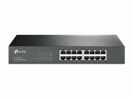 TP-LINK TL-SG1016D Unmanaged Gigabit Ethernet (10/100/1000) Zwart