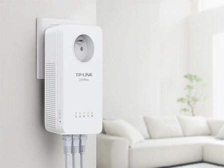 TP-Link TL-WPA8631P KIT | AV1300 Powerline Adapter Set | 1300 Mbps | Gigabit Ethernet | Wi-Fi AC1200 | Met Stopcontact | Wit