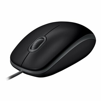 Logitech B110 Silent | Bekabelde Muis | Links- en Rechtshandig | USB-A | 800 DPI | Zwart