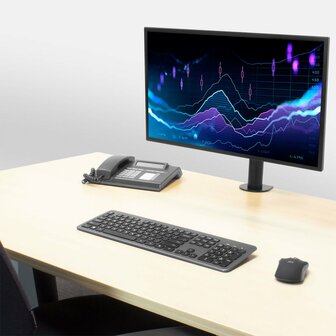 ACT AC8325 | Verstelbare Monitor-bureaubeugel | Tot 32&quot; | Max 12kg | VESA 100x100 | 1 Monitor