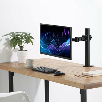 ACT AC8325 | Verstelbare Monitor-bureaubeugel | Tot 32&quot; | Max 12kg | VESA 100x100 | 1 Monitor