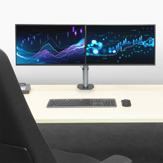 ACT AC8336 | Verstelbare Monitor-bureaubeugel | Tot 32&quot; | Max 9kg | VESA 100x100 | 2 Monitoren