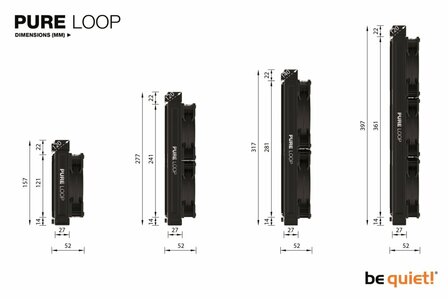 be quiet! PURE LOOP 280mm Processor Alles-in-&eacute;&eacute;n vloeistofkoeler 14 cm Zwart 1 stuk(s)