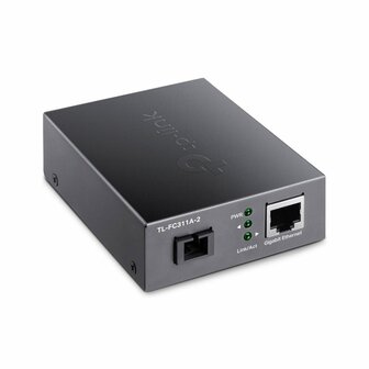 TP-Link TL-FC311A-2 netwerk media converter 1000 Mbit/s Single-mode Zwart