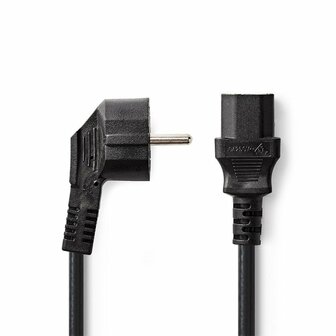 Nedis CEGT10000BK20 | Elektriciteitssnoer | 2 Meter | IEC 320 C13 Stekker | Zwart