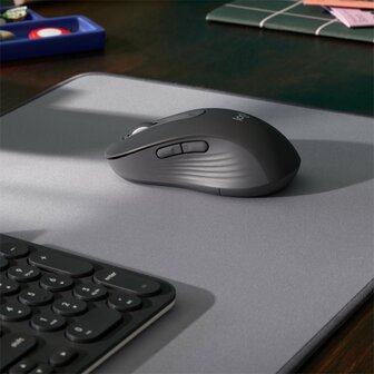 Logitech Signature M650 for Business | Draadloze Muis | Rechtshandig | RF + Bluetooth | 4000 DPI | Grafiet