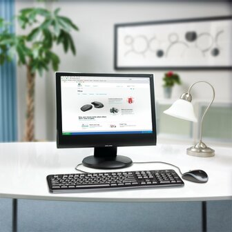 Logitech MK120 Bedrade Muis en Toetsenbordcombo QWERTY