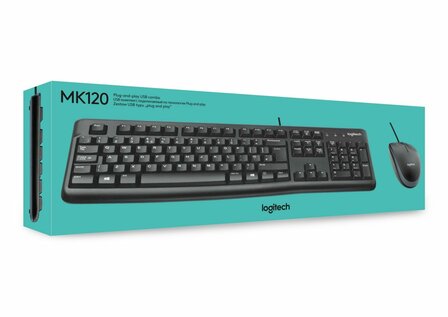 Logitech MK120 Bedrade Muis en Toetsenbordcombo QWERTY