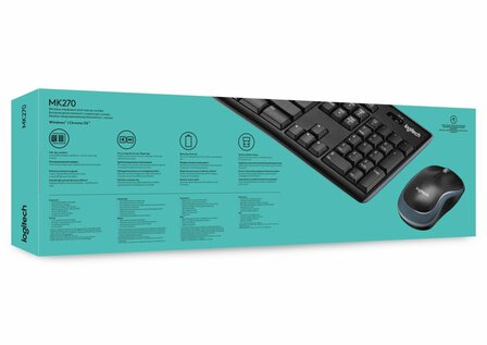 Logitech MK270 | Draadloze Muis en Toetsenbordcombo | QWERTY
