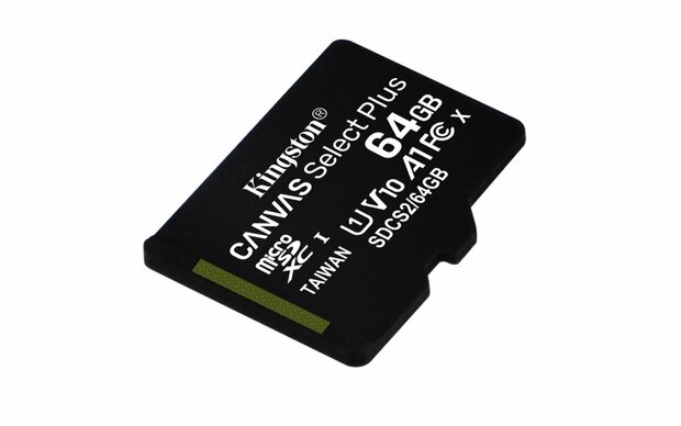 Kingston Canvas Select Plus | MicroSDXC | 64GB | Class 10 | UHS-I U1