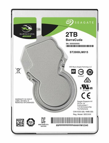 Seagate Barracuda HDD 2.5" | 2TB SATA III | 5400RPM