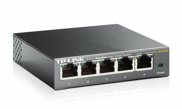 TP-Link TL-SG105E | 5-Poorts Gigabit Easy Smart Switch | Managed