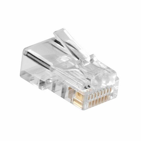 ACT AC4110 kabel-connector RJ45 Zilver, Transparant