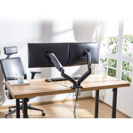 ACT AC8312 | Verstelbare Monitor-bureaubeugel | Tot 32" | Max 9kg | VESA 100x100 | 2 Monitoren