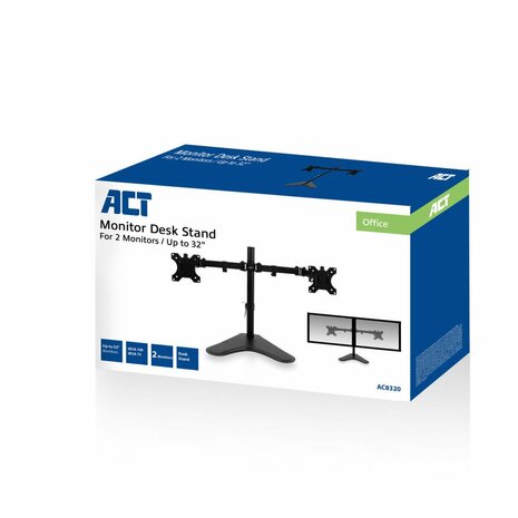 ACT AC8320 flat panel bureau steun 81,3 cm (32") Vrijstaand Zwart