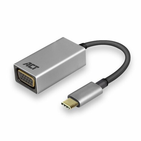 ACT AC7000 | USB-C naar VGA Adapter | 0,15 m | Aluminium Behuizing