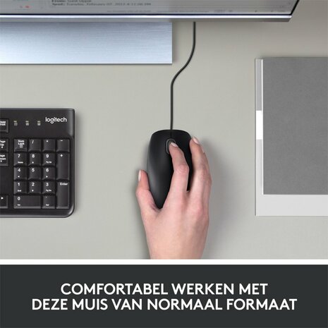 Logitech B100 | Bedrade Muis | Links- en Rechtshandig | USB-A | 800 DPI | Zwart