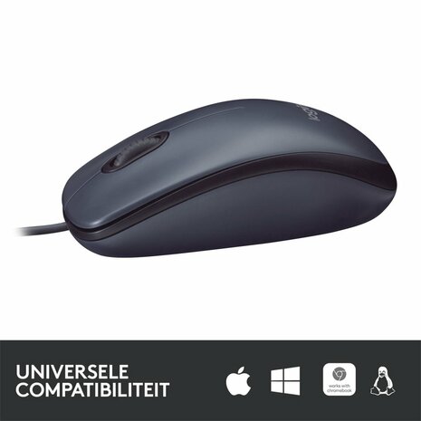 Logitech B100 | Bedrade Muis | Links- en Rechtshandig | USB-A | 800 DPI | Zwart