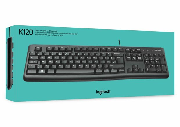 Logitech Keyboard K120 for Business toetsenbord USB QWERTY US International Zwart