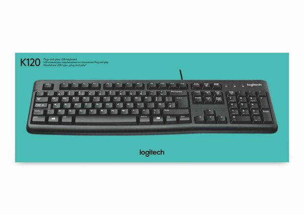 Logitech Keyboard K120 for Business toetsenbord USB QWERTY US International Zwart