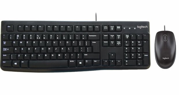 Logitech Desktop MK120 toetsenbord USB QWERTY US International Zwart