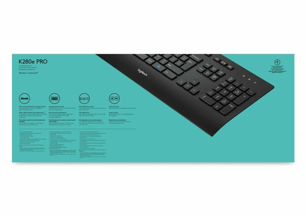 Logitech K280e toetsenbord USB QWERTY US International Zwart