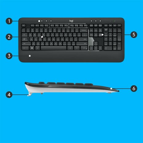 Logitech MK540 | Draadloze Muis en Toetsenbordcombo | QWERTY